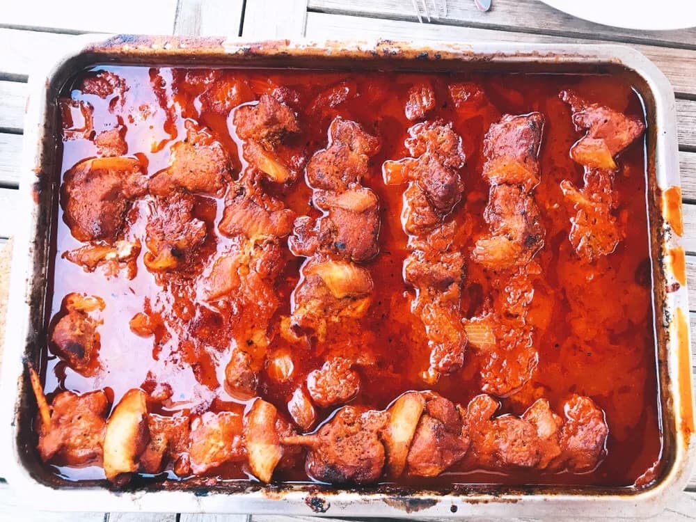 Schaschlik vom Grill