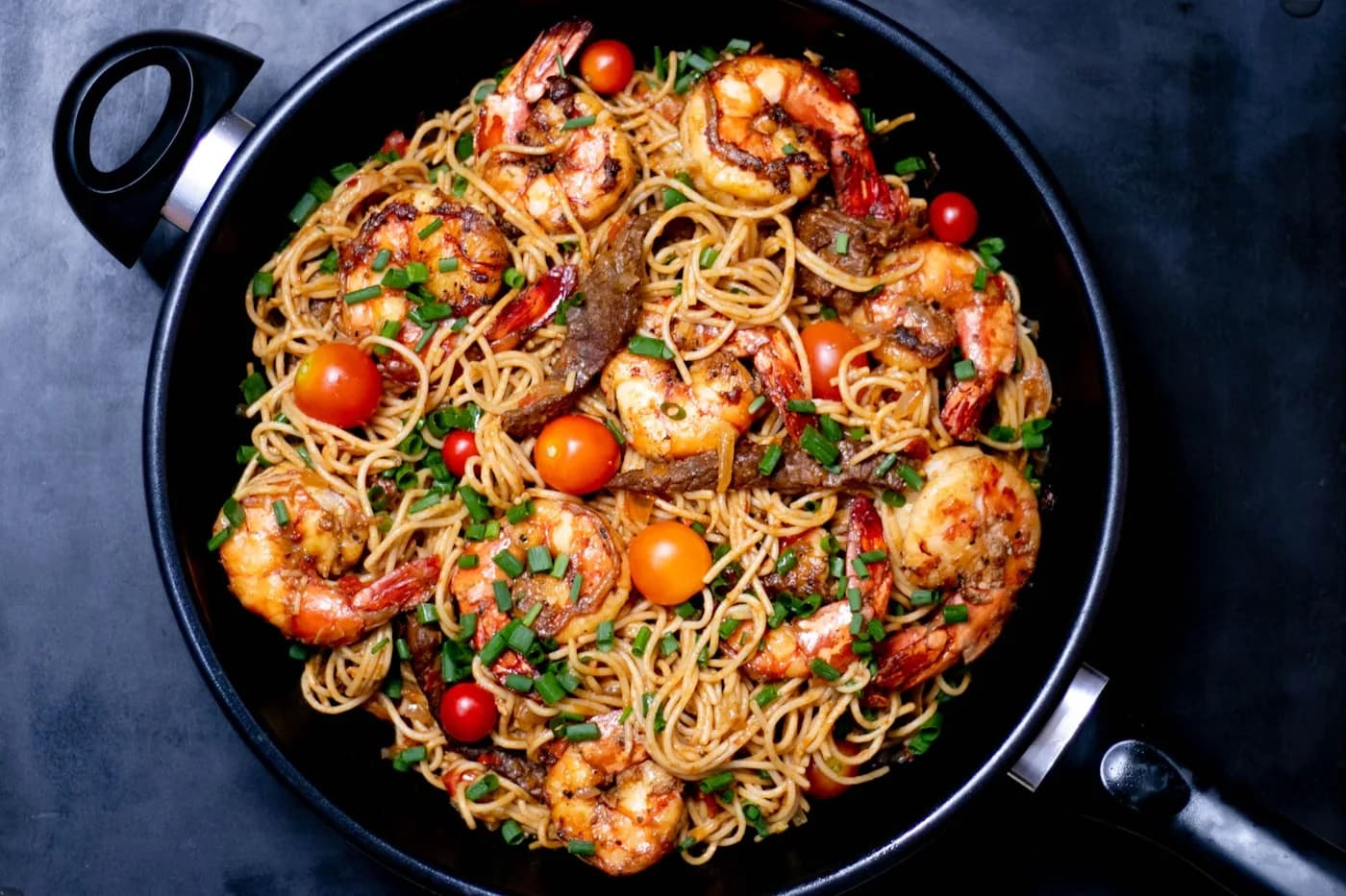 Linguini mit Garnelen